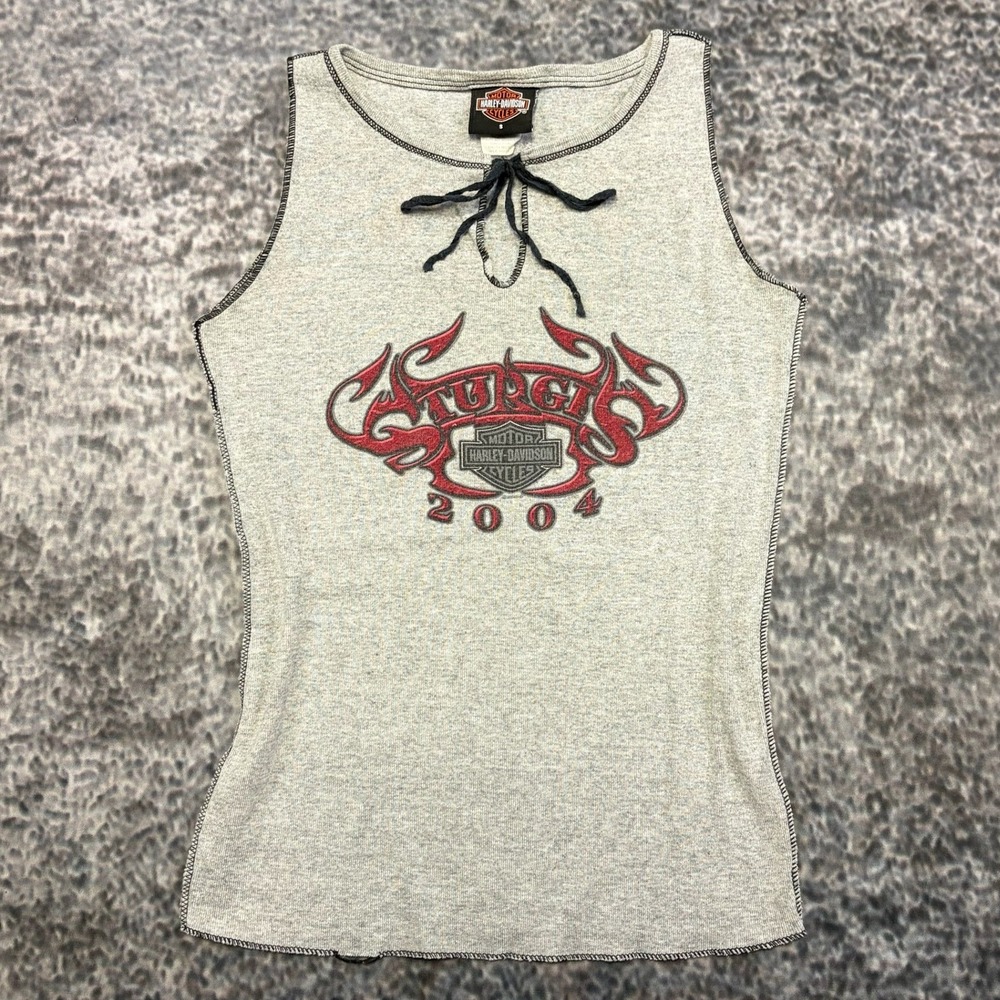 Harley Davidson Women's Tank Top Gray Size Small
